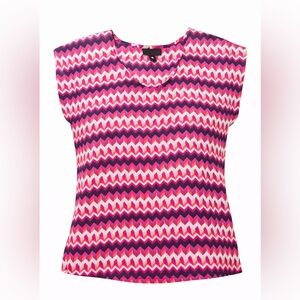 Pink and Purple Chevron Sleeveless Top
